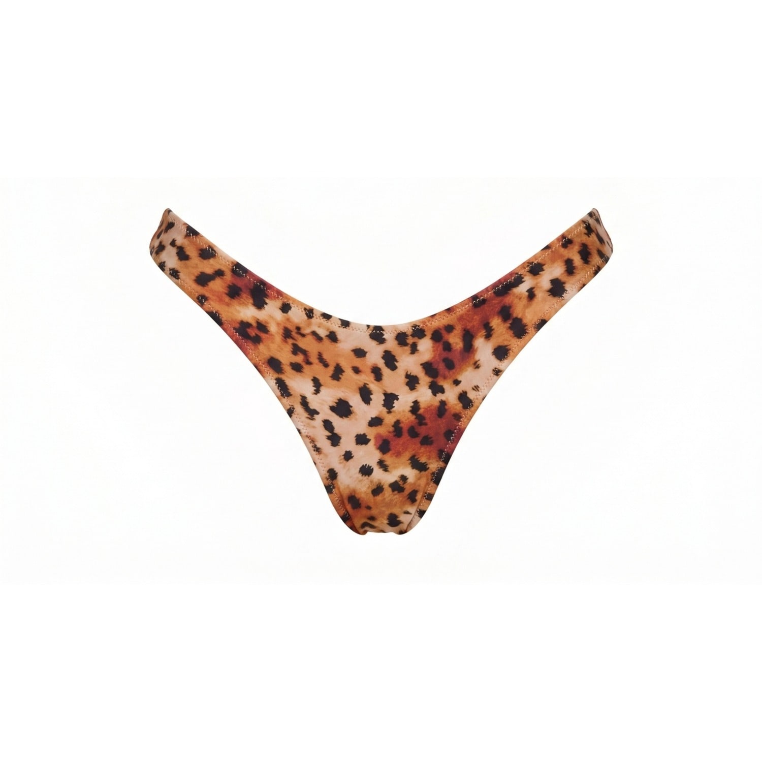 Women's Orange / Gold Le Bas Cheeky Bottom - Golden Leopard | Extra Large | Sunkissed