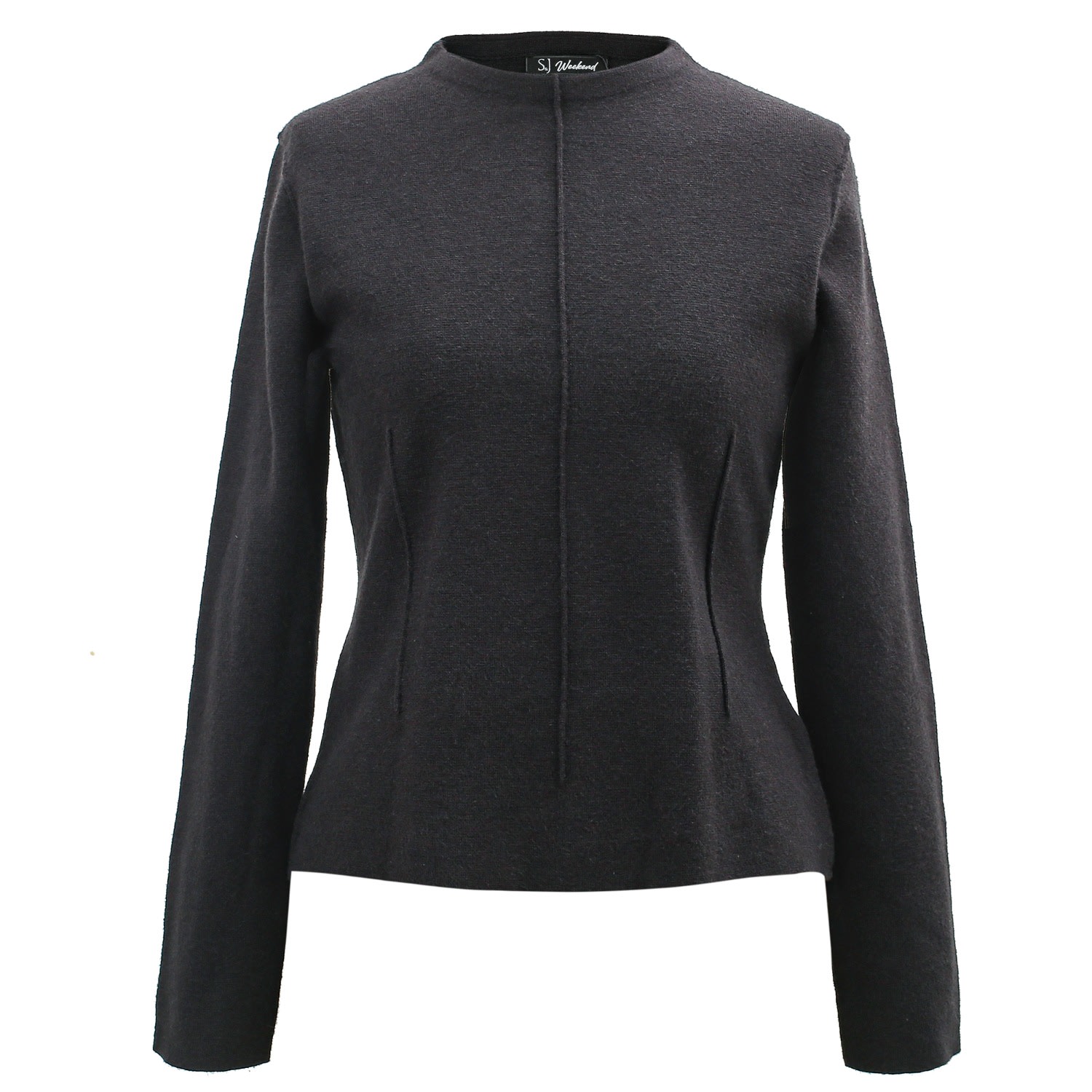 Smart And Joy Women's Relief Line Jumper - Black In Black