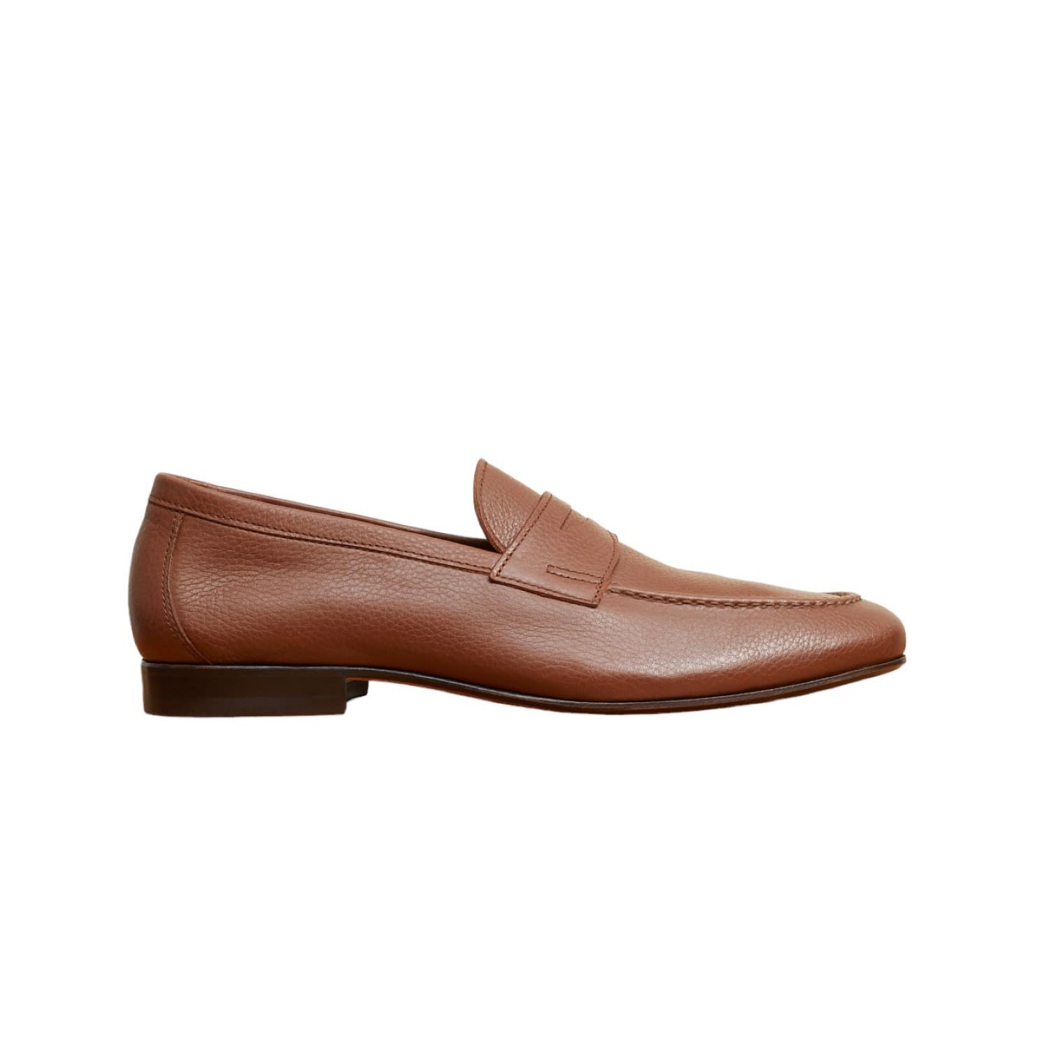 Jack Erwin Men's Edward Penny Loafer - Brown Pebble Grain In Brown