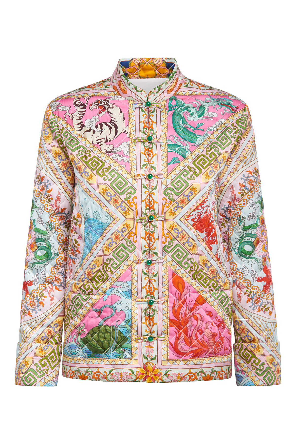 Women's Four Divine Creatures Quilted Jacket | Small | Du & Berry