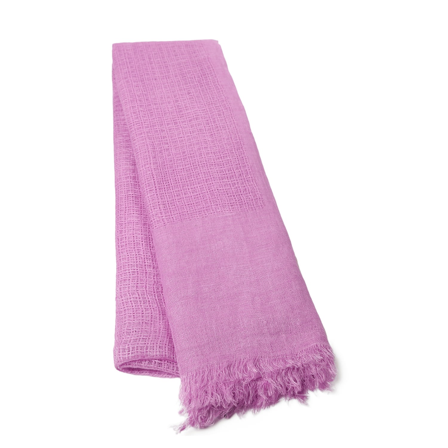 Women’s Pink / Purple Handmade Lavender Linen Scarf Heritagemoda