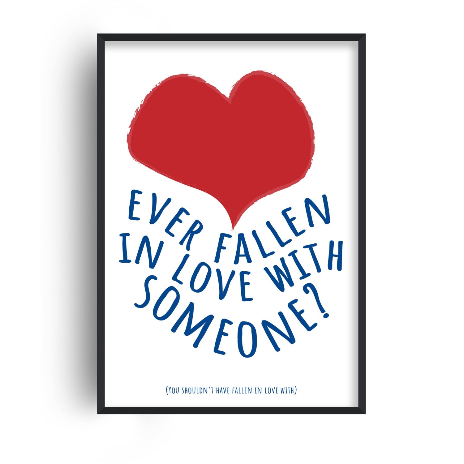 Fanclub Red Ever Fallen In Love With Someone Retro Music Giclée Bedroom Art Print A2 In Red