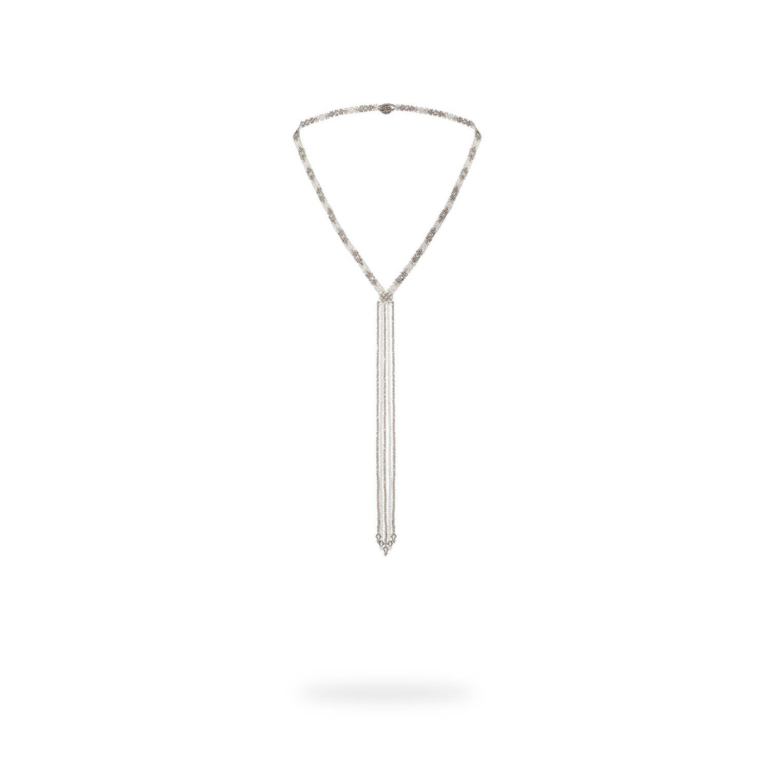 Kuu Women's Mini Necklace 2 - Platinum, Silver In Gray