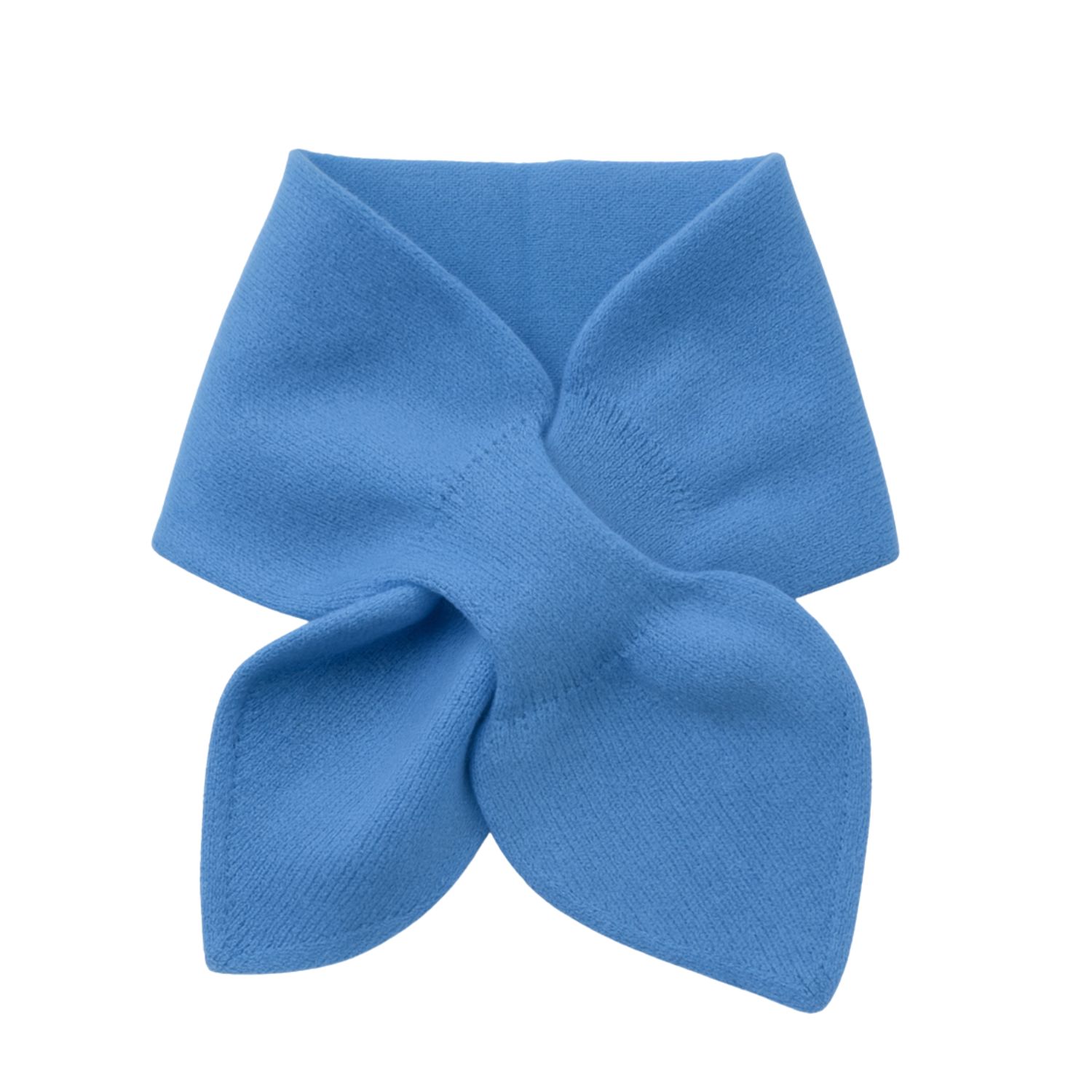 My Little Nature Women's Pure Cashmere Scarf - Cashmere Bow Tie Neck Warmer Blue In Blue