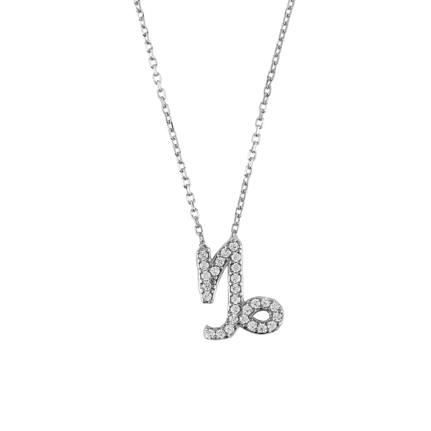 Latelita Women's Zodiac Star Sign Pendant Necklace Silver Capricorn In Silver