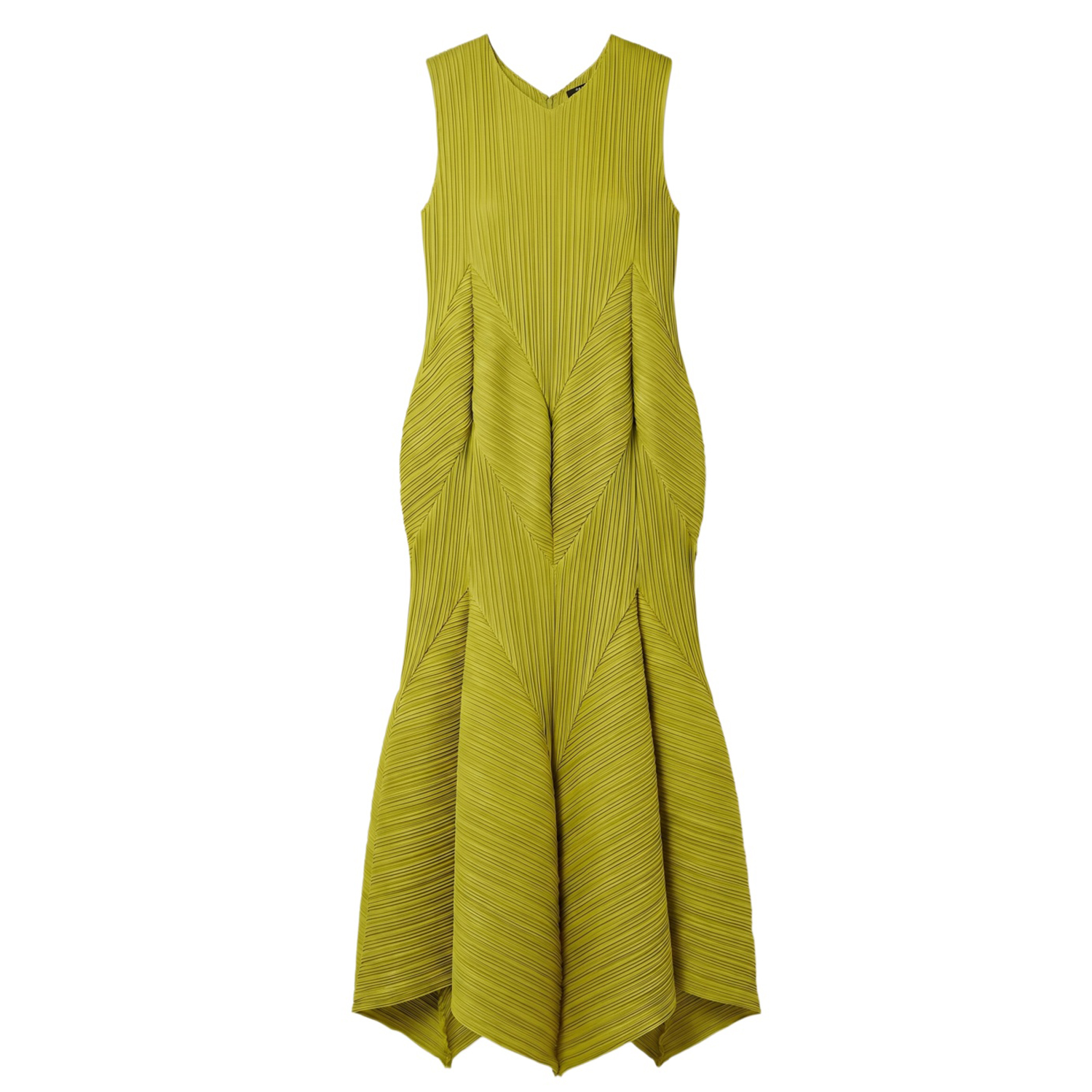 slim fit dress slacks Lime Green Sweetheart Neck Sleeveless Pleated Pocket Chiffon Floor Len –  Pandrodressy main image 0