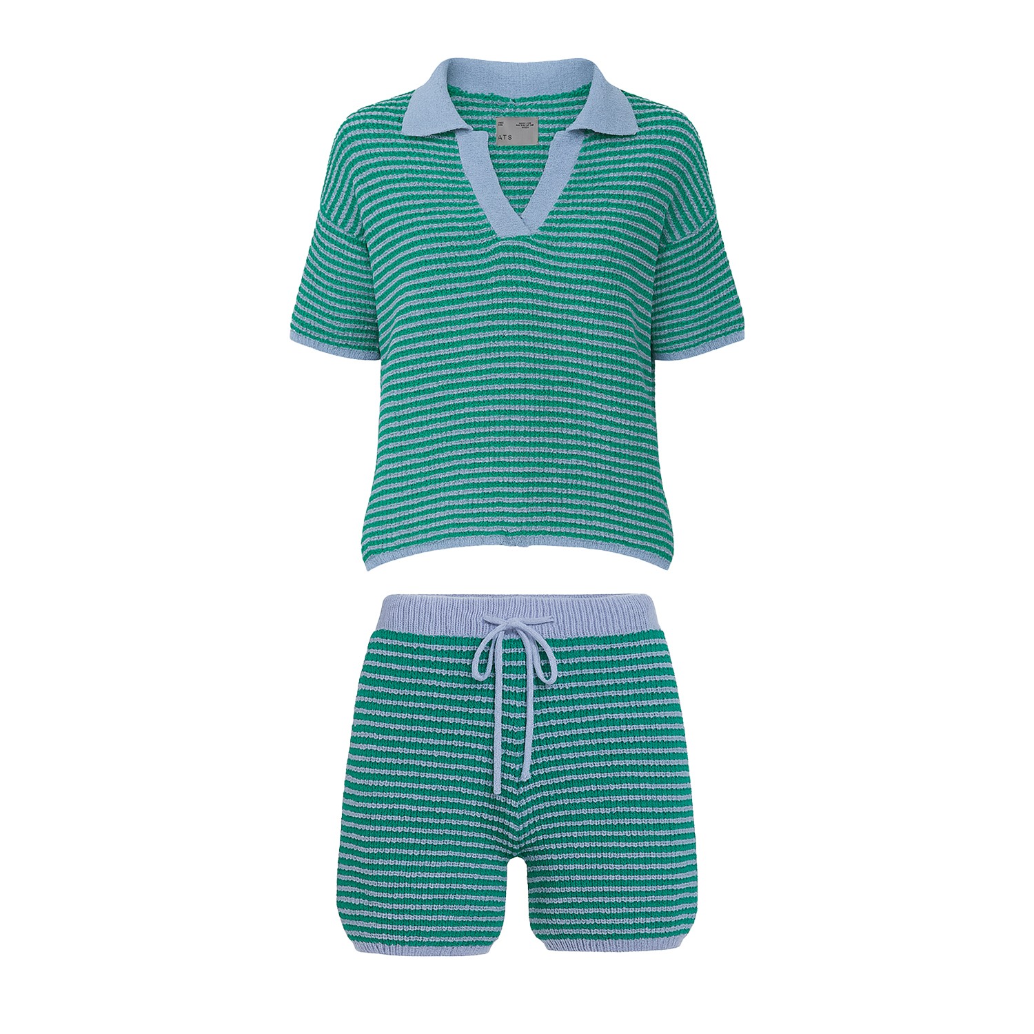 Ats The Label Gema Green Knit Set In Green