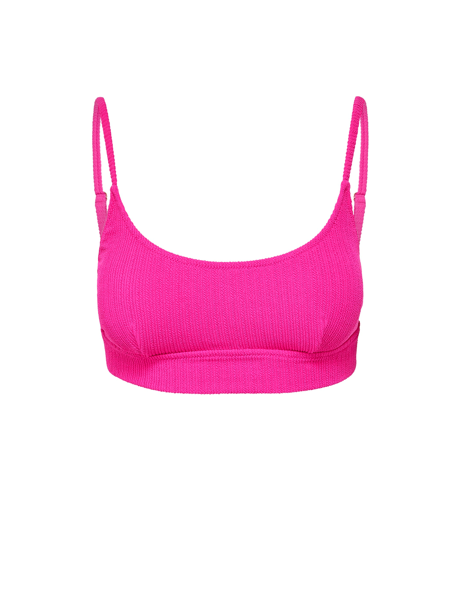 Change Of Scenery Women's Pink / Purple Erika Scoop Neck Top In Shocking Pink Textured Stripe In Pink/purple