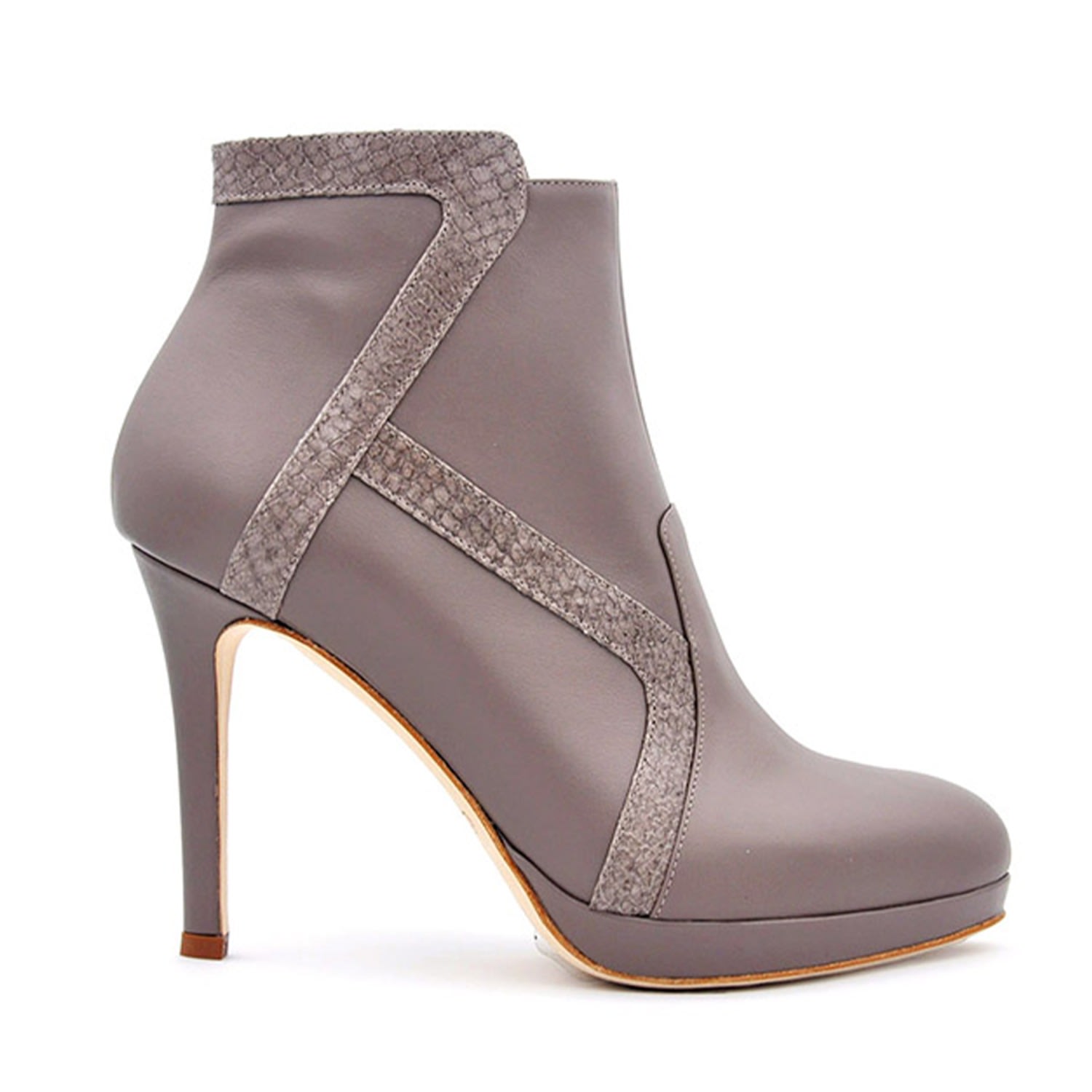 Elizee Women's Deia High Heel Bootie - Grey