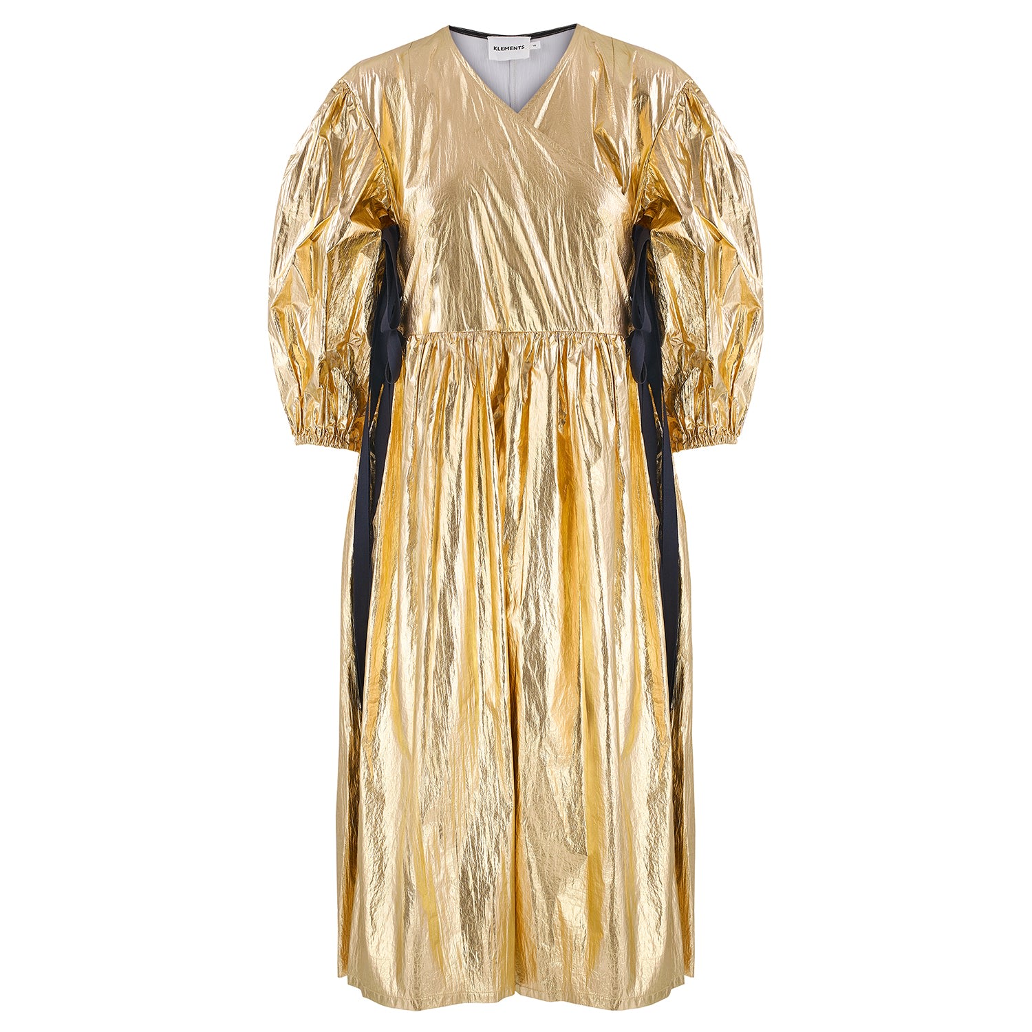 Women’s Georgie Wrap Dress Disco Gold Medium Klements