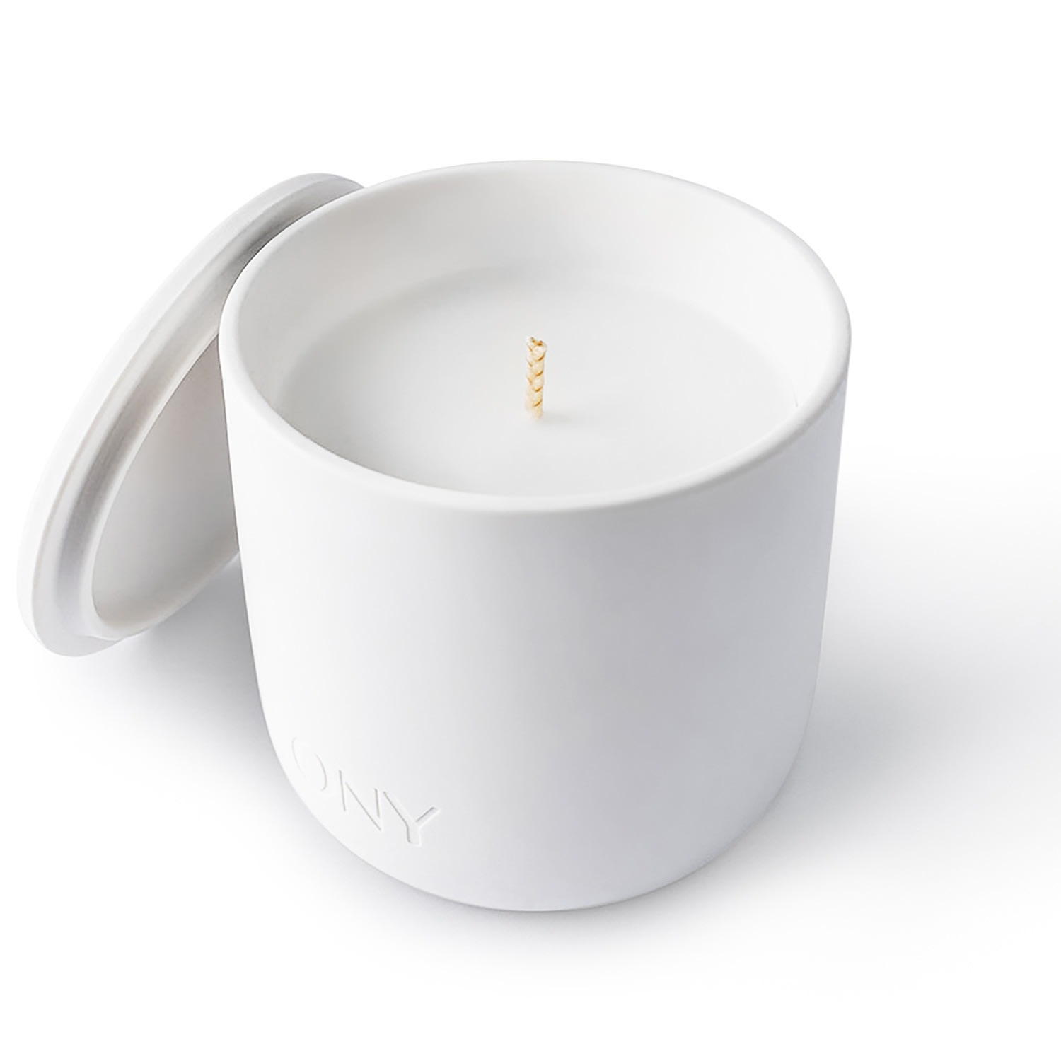 Ony White  Yours Truly Scented Candle In White