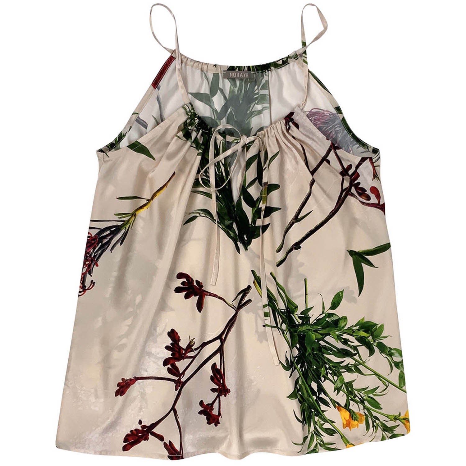 Nokaya Women's Rose Gold Flying Flower Silk Camisole - Pink Rice In Rose Gold