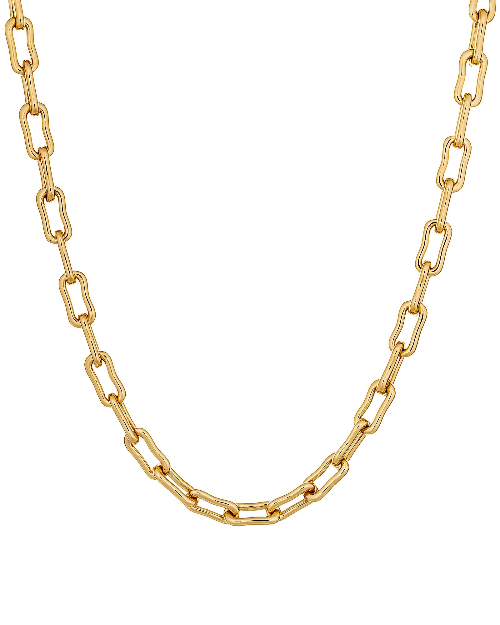 Crystals And Co Women's Gold Flow Link Necklace