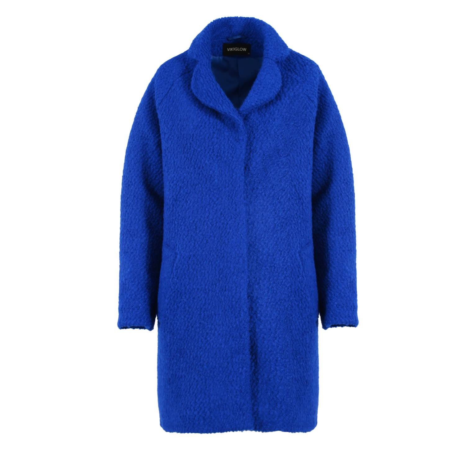 Women’s Anouk Blue Teddy Bear Short Coat Small Vikiglow