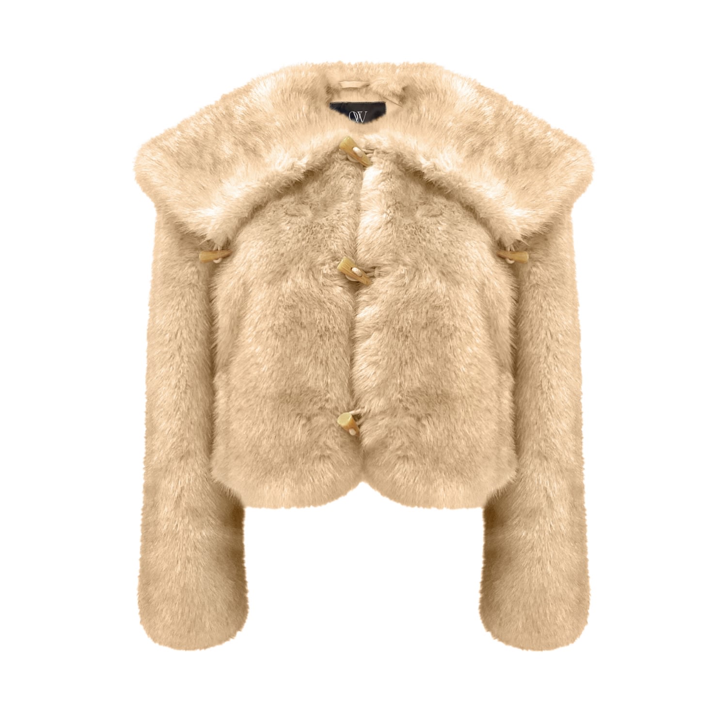 Ow Collection Women's Brown Hamilton Faux Fox Crop Jacket In Brown