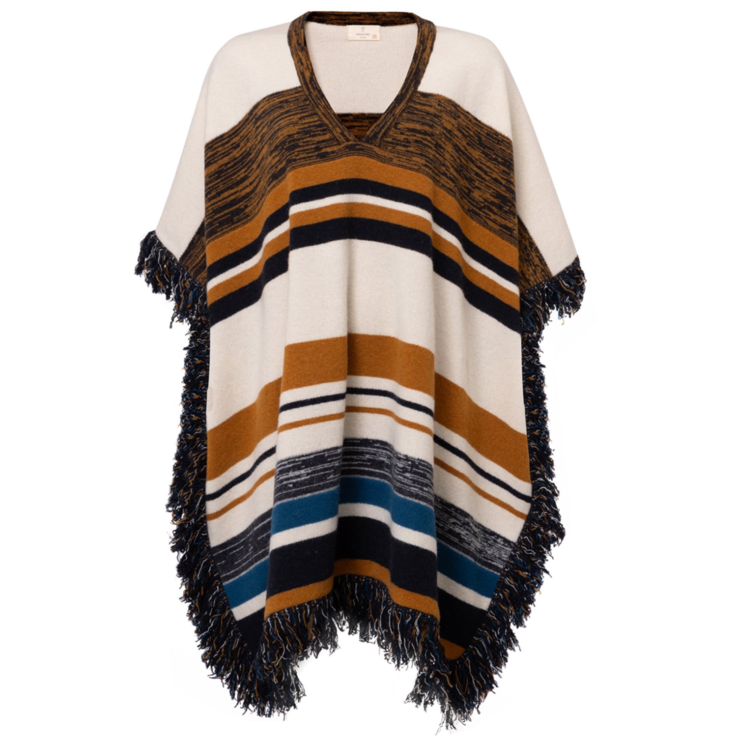 Women's Melody Tasseled Poncho  In Multicolor | One Size | Peraluna
