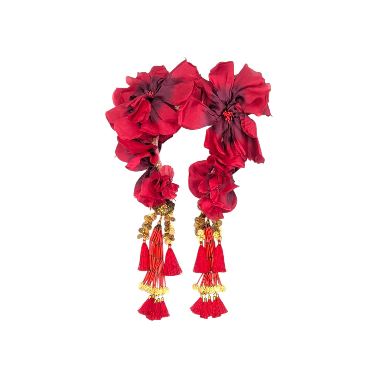 Julia Clancey Women's Red Glorita Lizzie Flower Band