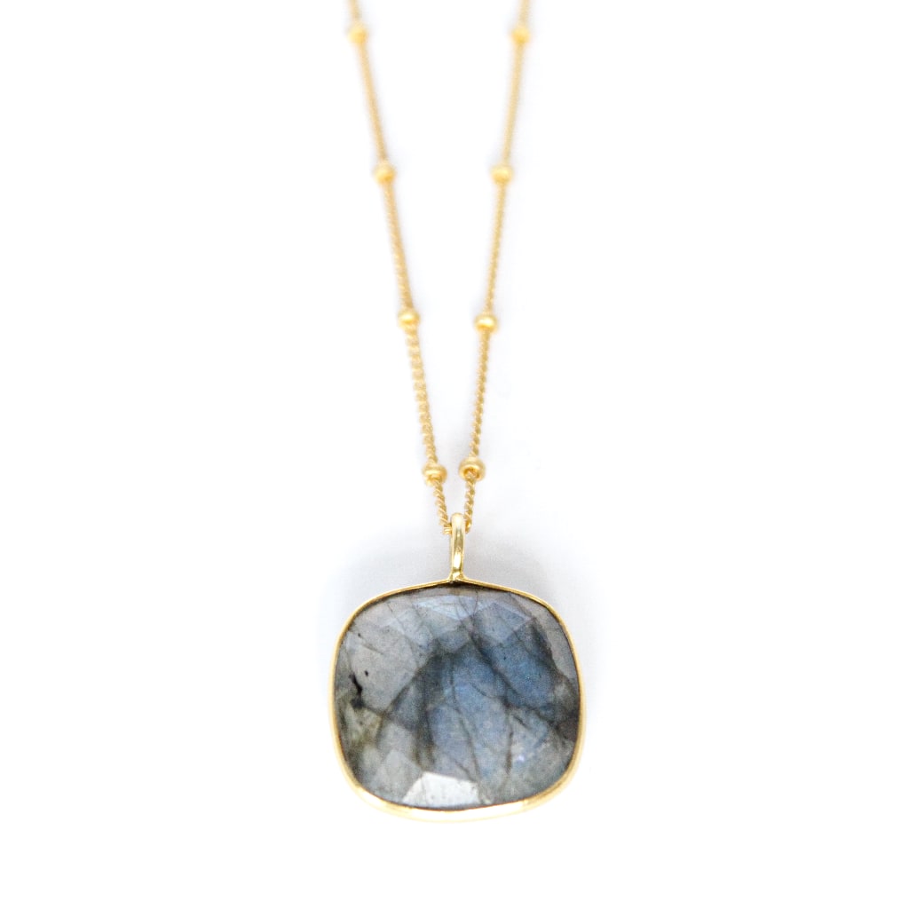 Women’s Gold Bella Necklace Labradorite Somya London