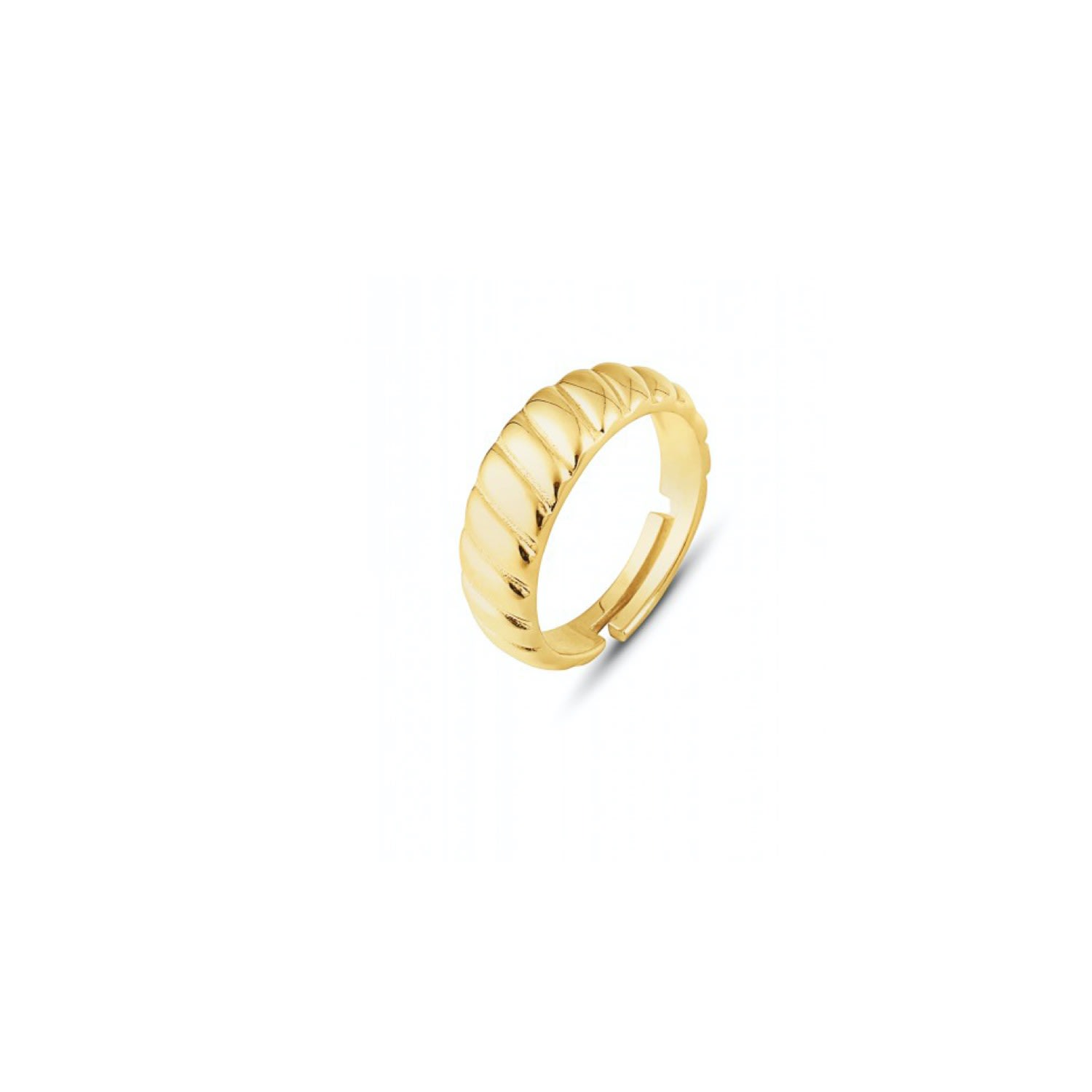 Spero London Women's Croissant Ring In Sterling Silver Gold Vermeil - Gold In Gold