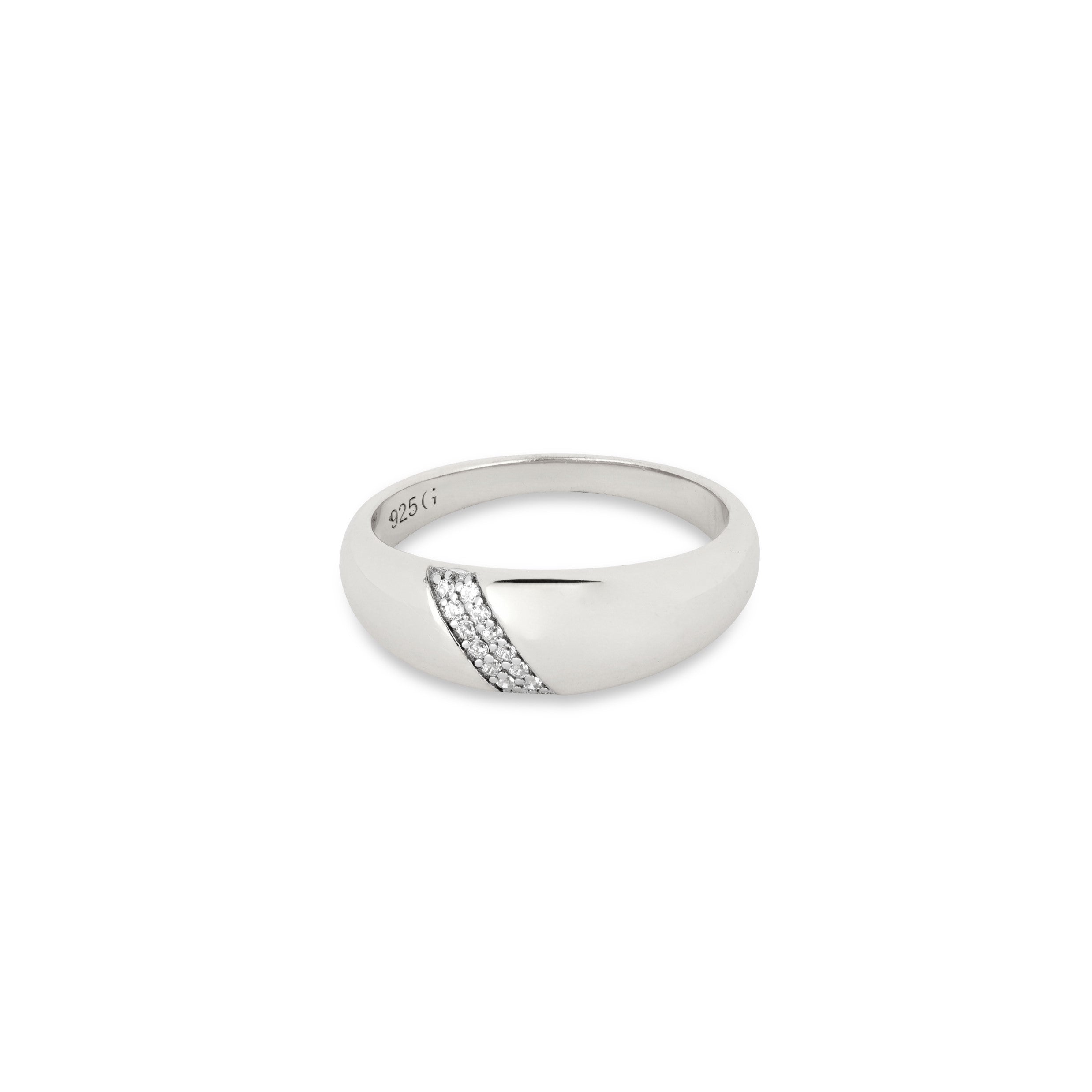 Women’s Crystal Dome Ring In Silver Gold Trip