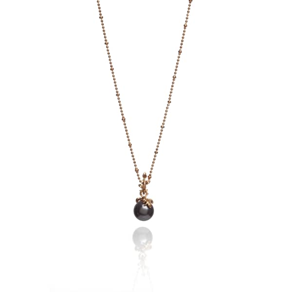 GUCCI WOMEN'S GOLD DARK PEARL PENDANT