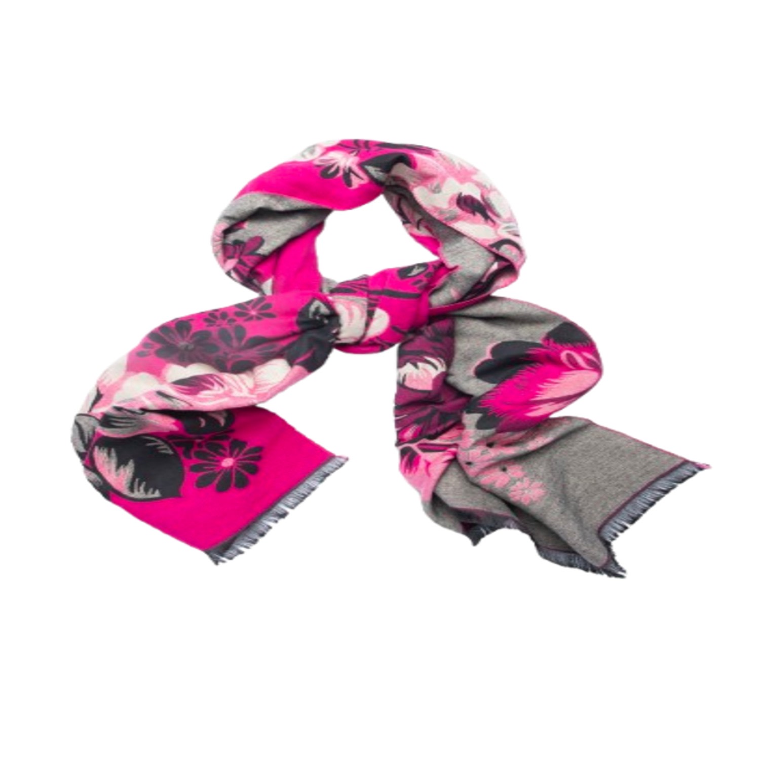 Women&rsquo;s Pink Reversible Blossom Burst Scarf | Saachi