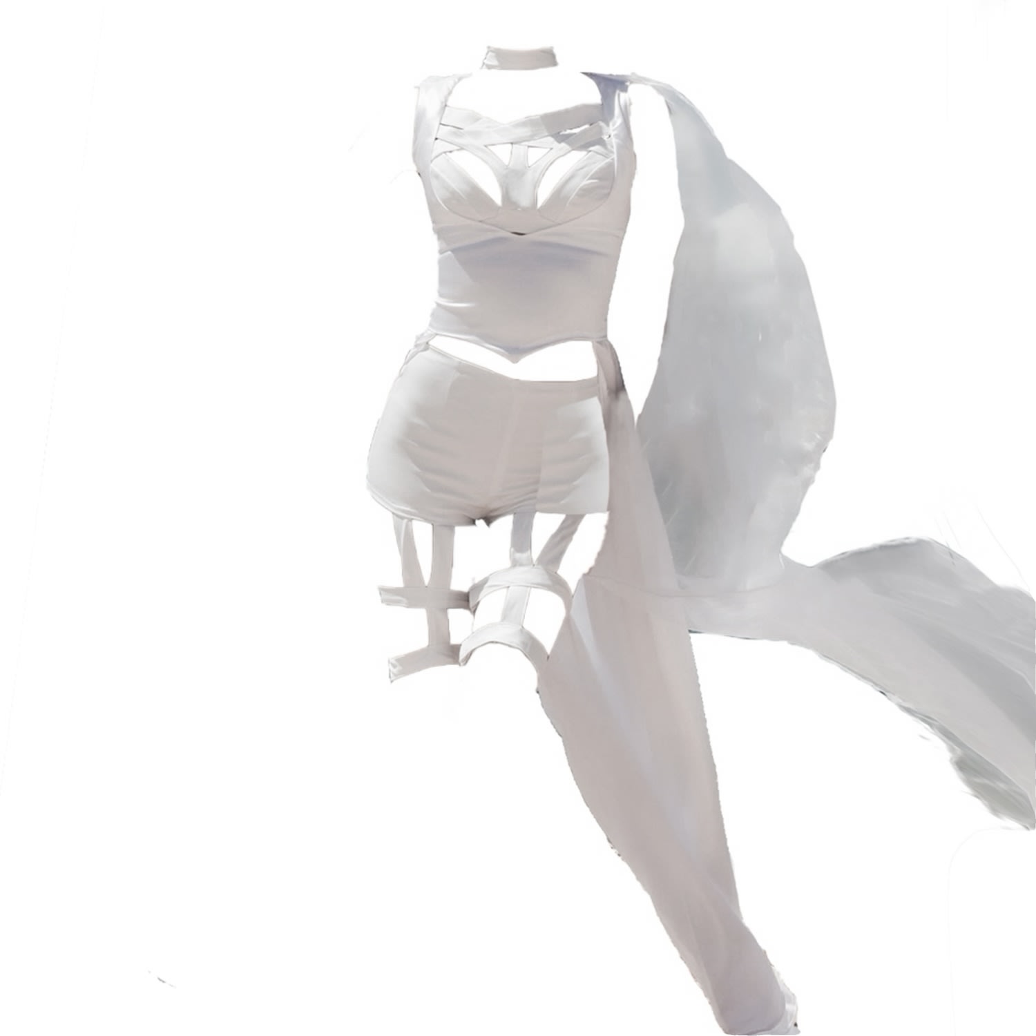 Harmonia Ny Lemuria White Flowy Four Pieces Set By Dani Watanabe In White