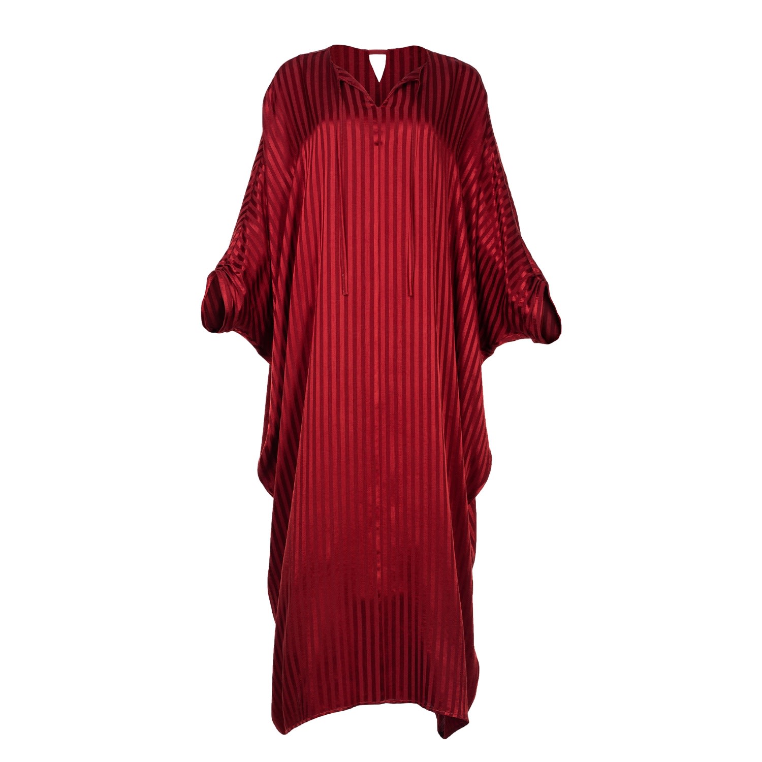 Women’s Red Silk Blend Kaftan Dress Alya Xxl/3Xl House of Azoiia