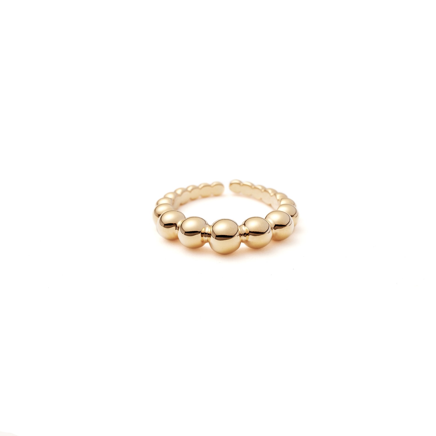 Women’s Adjustable Bold Spheres Ring Gold Shabella Nyc