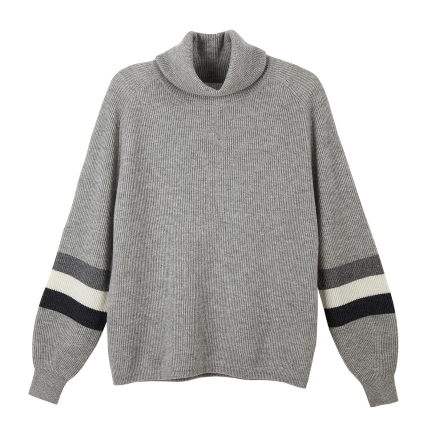 Cove Women's Rosa Grey Roll Neck Jumper In Gray