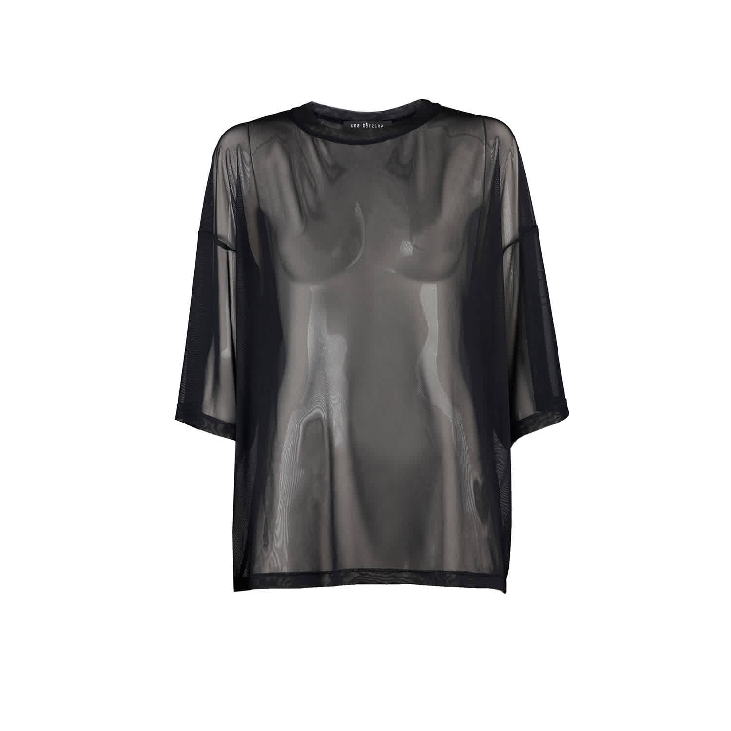 UNSPOKEN】Sheer half-sleeve shirt Women