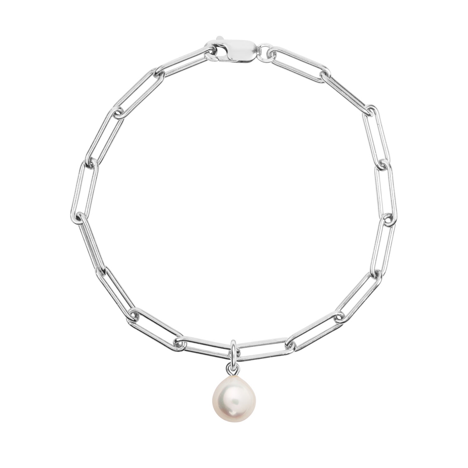 Women’s White / Silver Aetia Pearl Chain Bracelet - Silver Ora Pearls