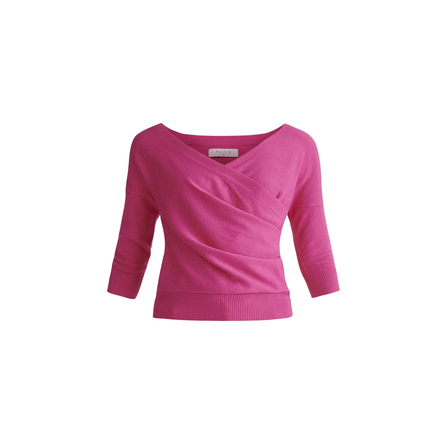 Women’s Pink / Purple Knitted Wrap Top In Hot Pink Small Paisie