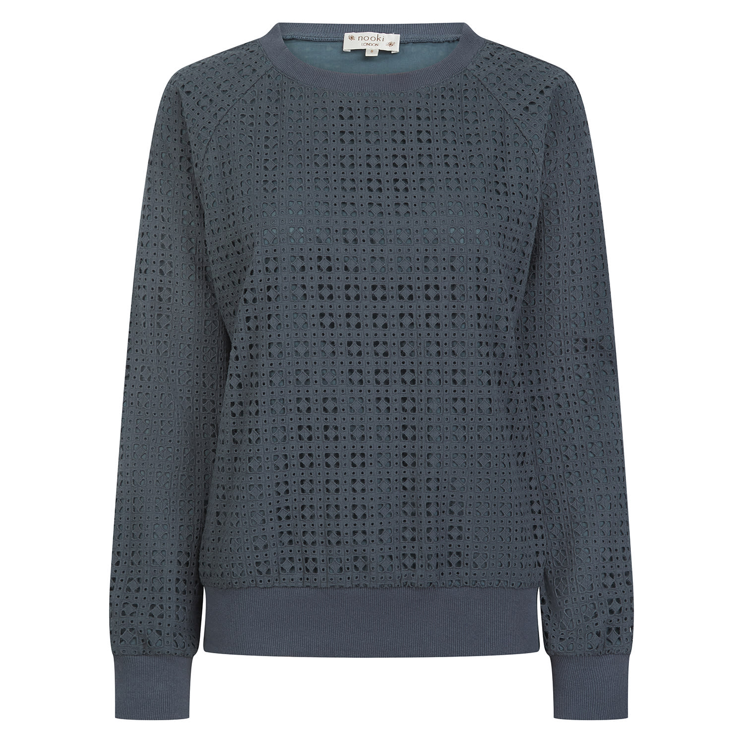 Nooki Design Women's Lily Broidery Blouse - Grey In Grey
