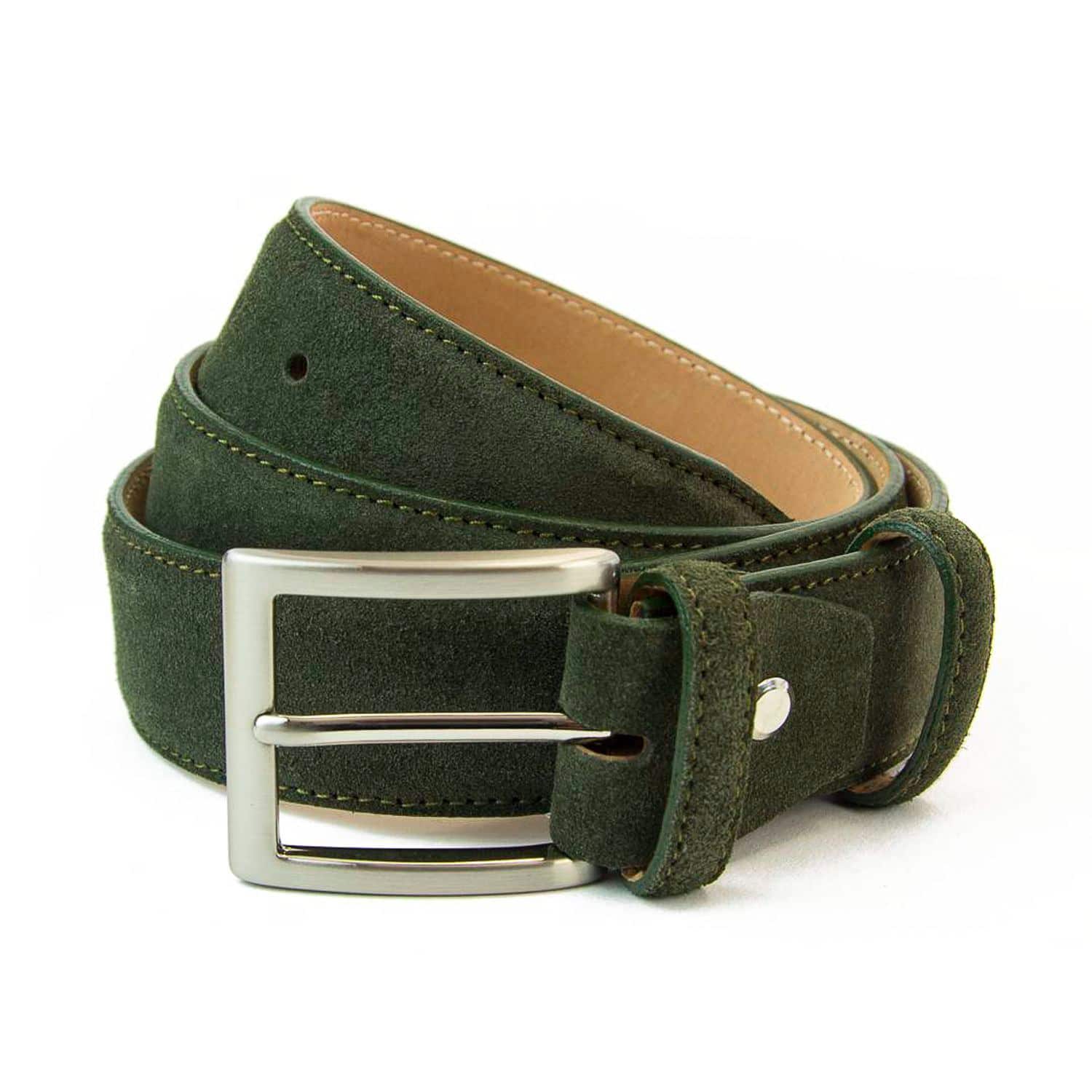 olive leather belt