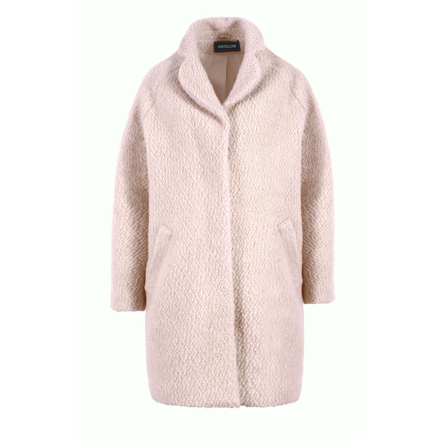 Women’s Neutrals Anouk Nude Teddy Bear Short Coat Large Vikiglow