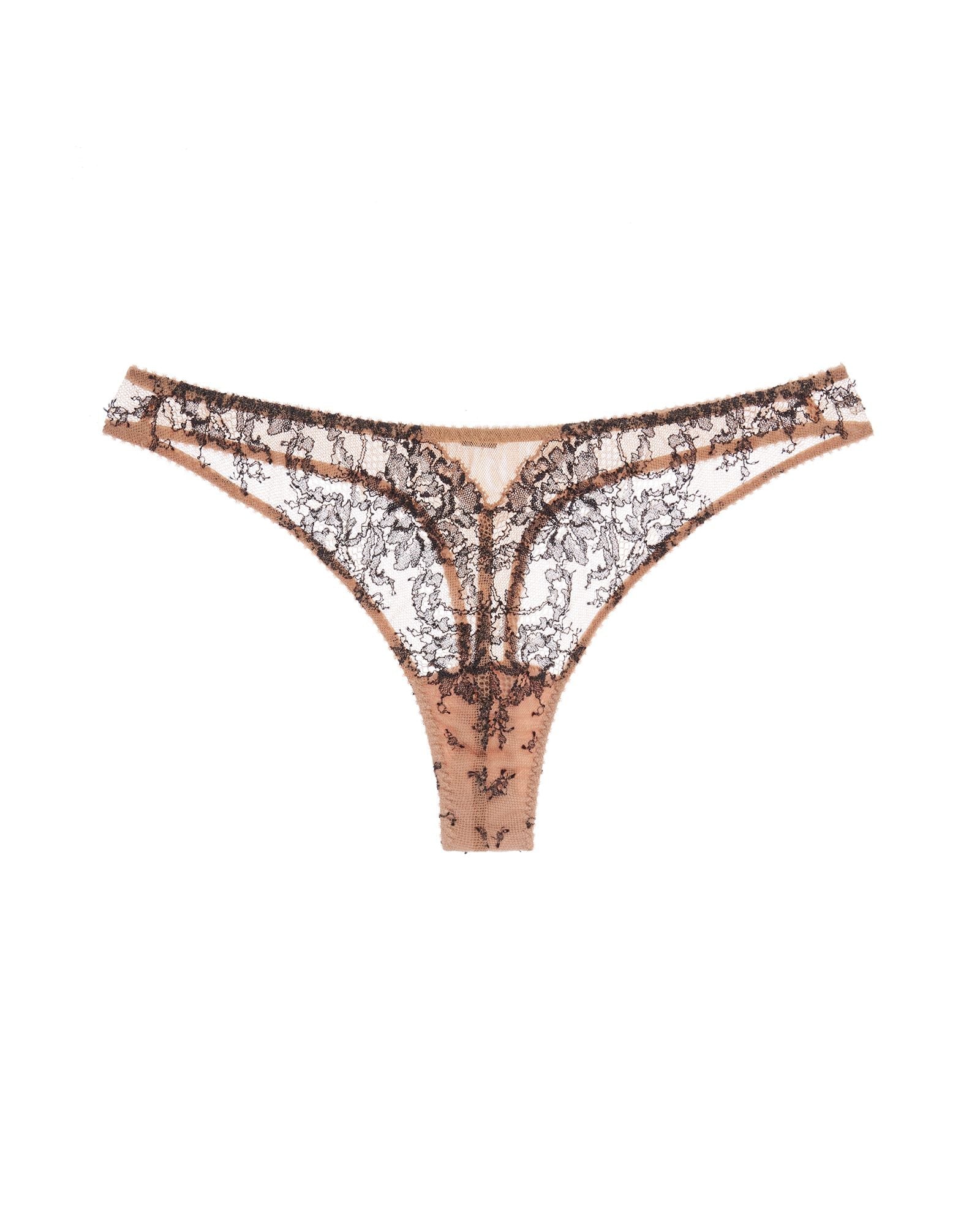Journelle Women's Neutrals / Black Chloe Thong Praline Noir In Neutral