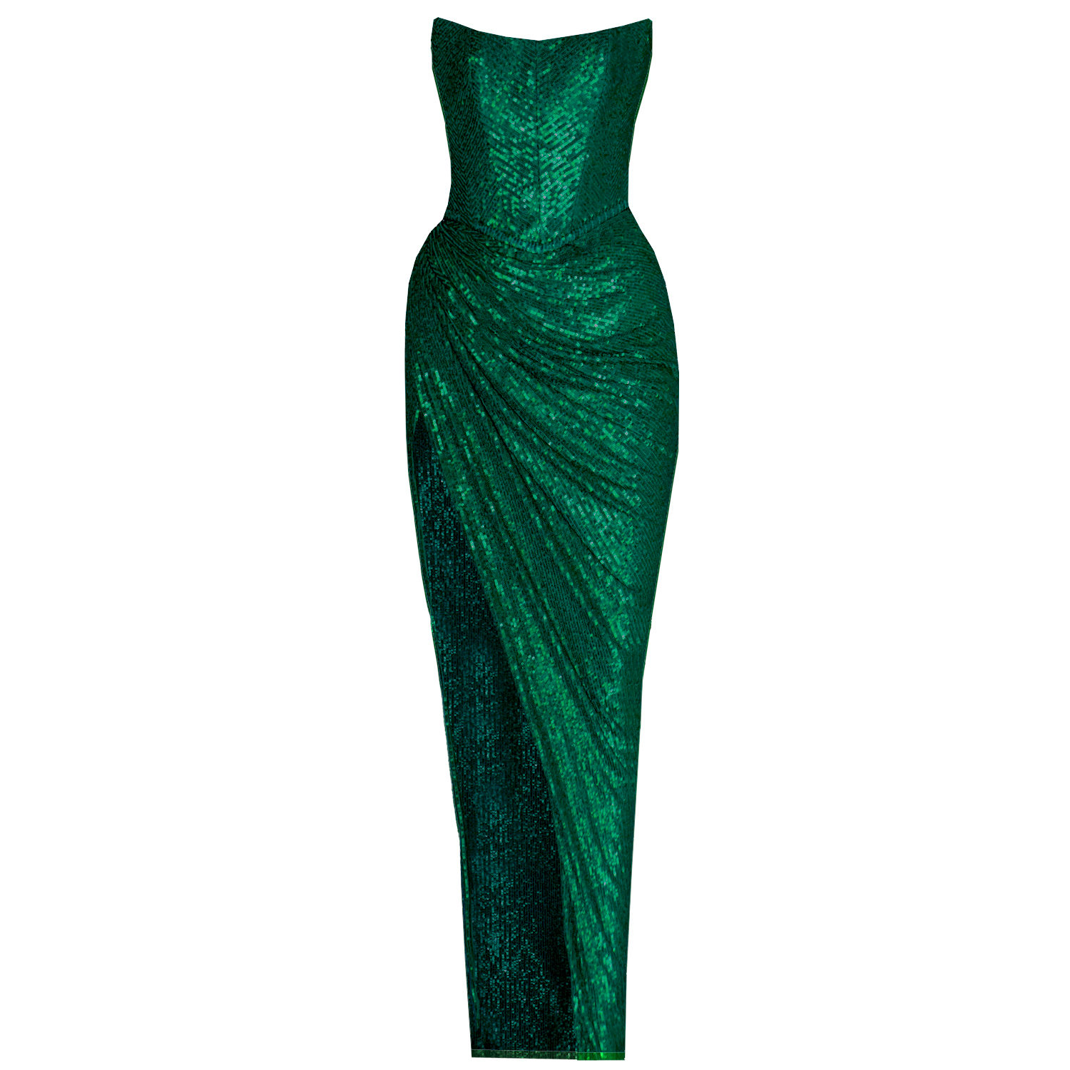 Angelika Jozefczyk Women's Green Gaia Sequin Evening Gown Emerald In Green