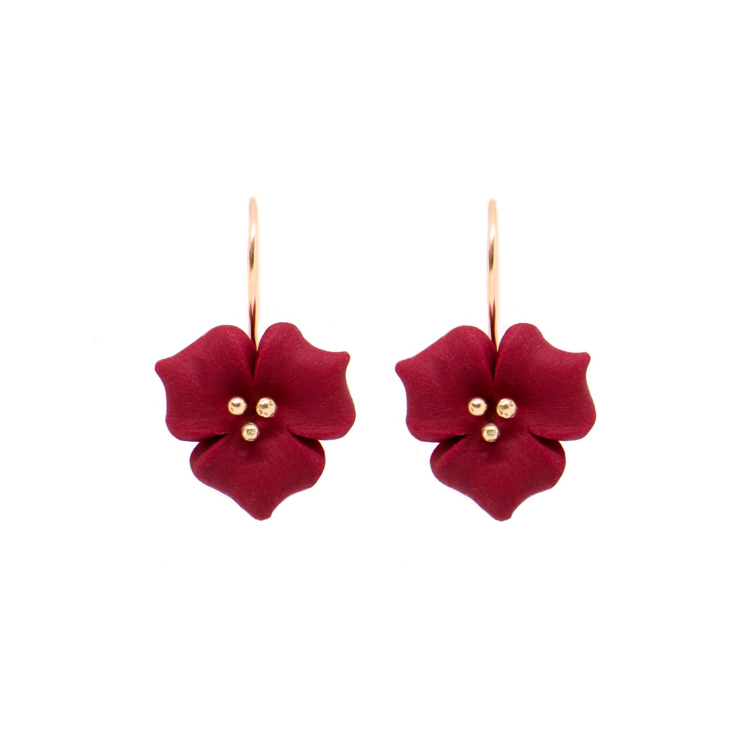 Alegoria Jewellery Women's Red / Rose Gold Bella Earrings
