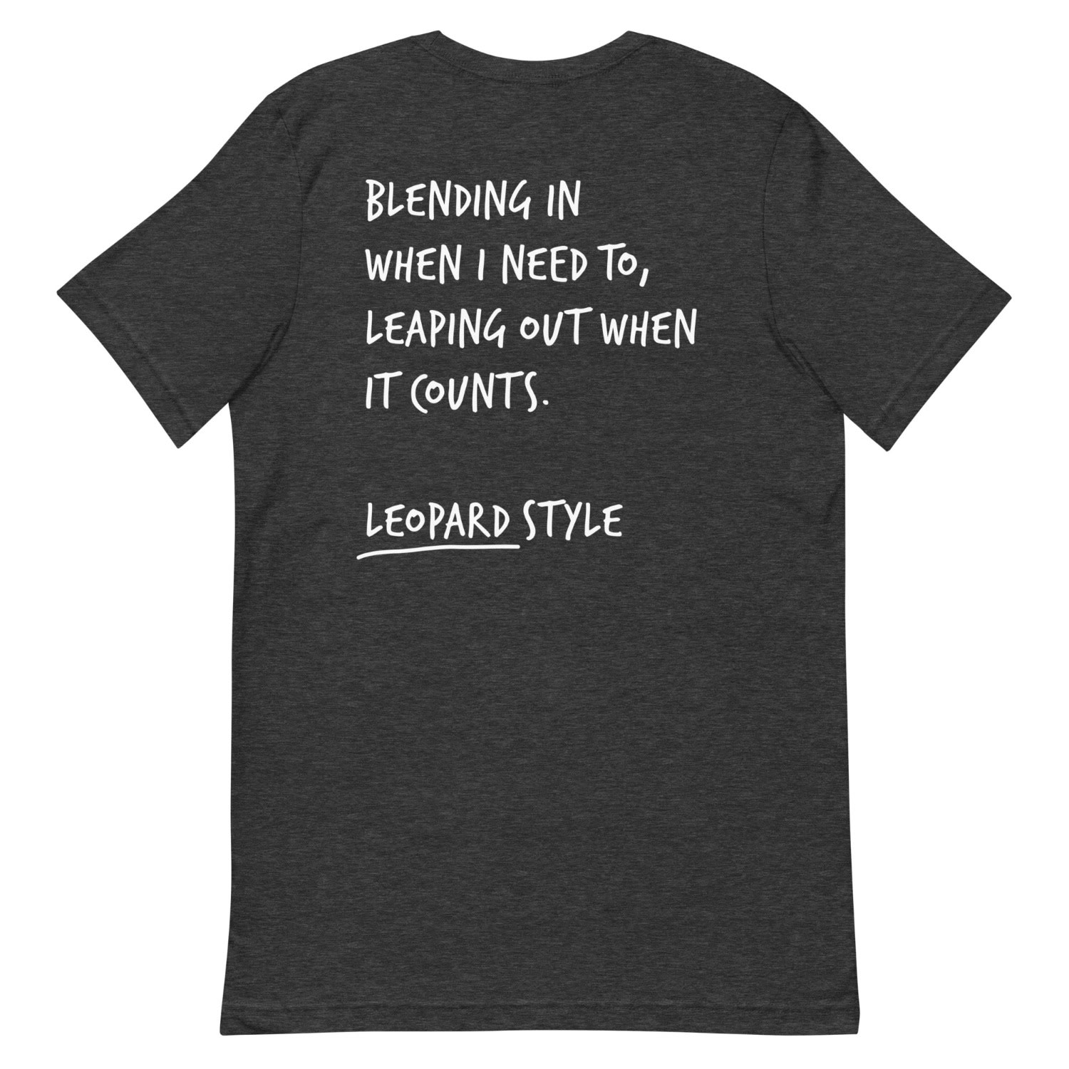 Anchor & Crew Heather Black Think Ocean Leopard Aspirations Cotton Embroidered T-shirt - Women In Black