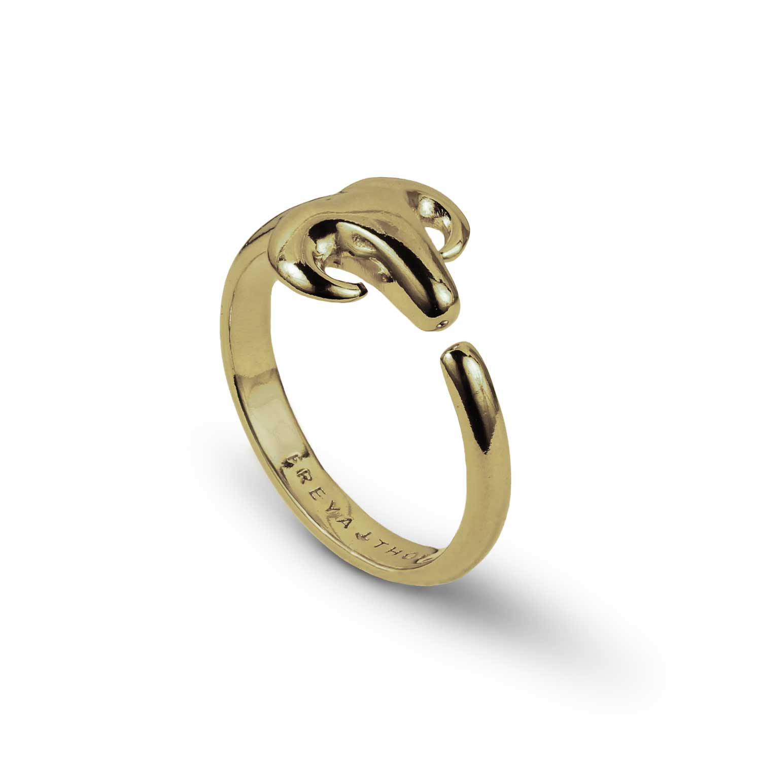 Men’s Capra Ring - Vermeil Gold - Open End Freya & Thor of Sweden