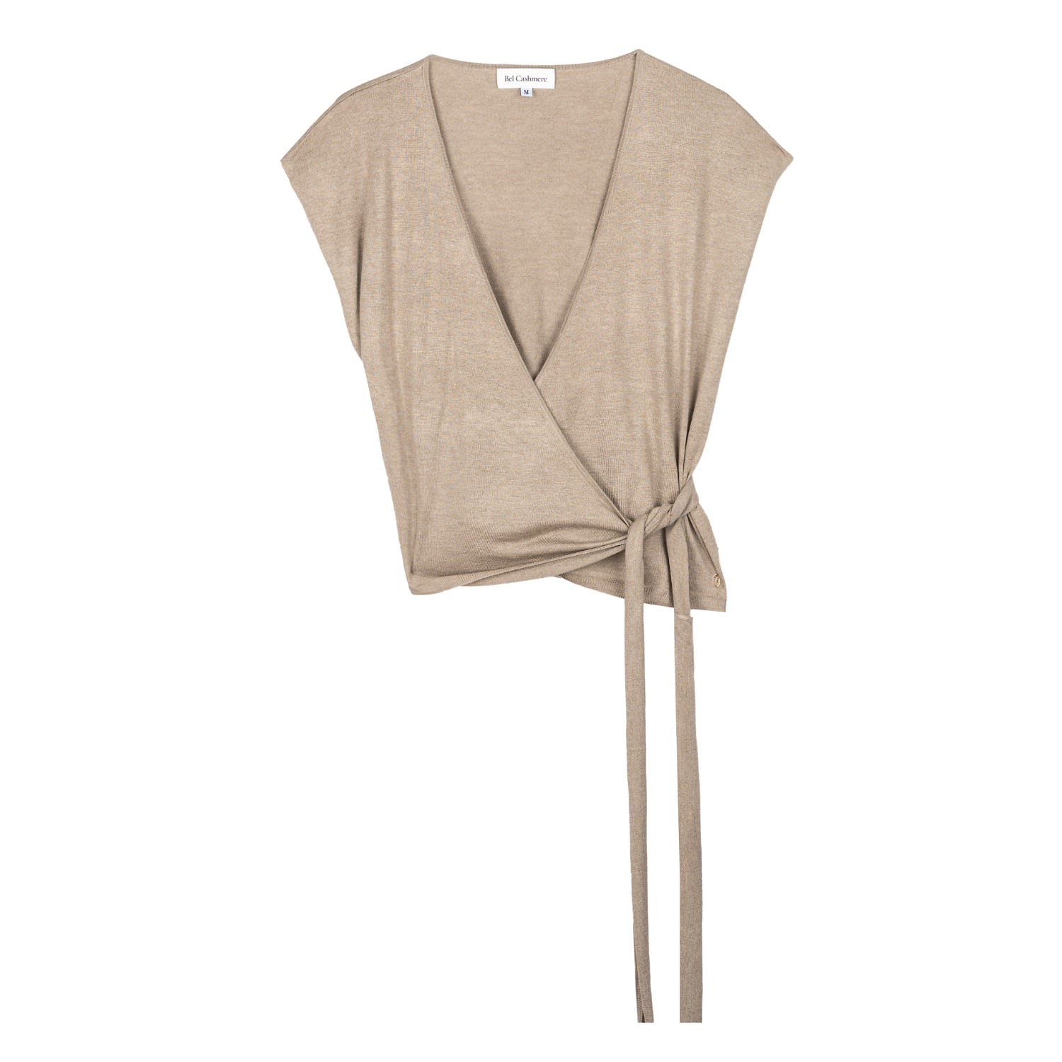 Bel Cashmere Women's Neutrals Mykonos Silk And Cashmere Top Sand