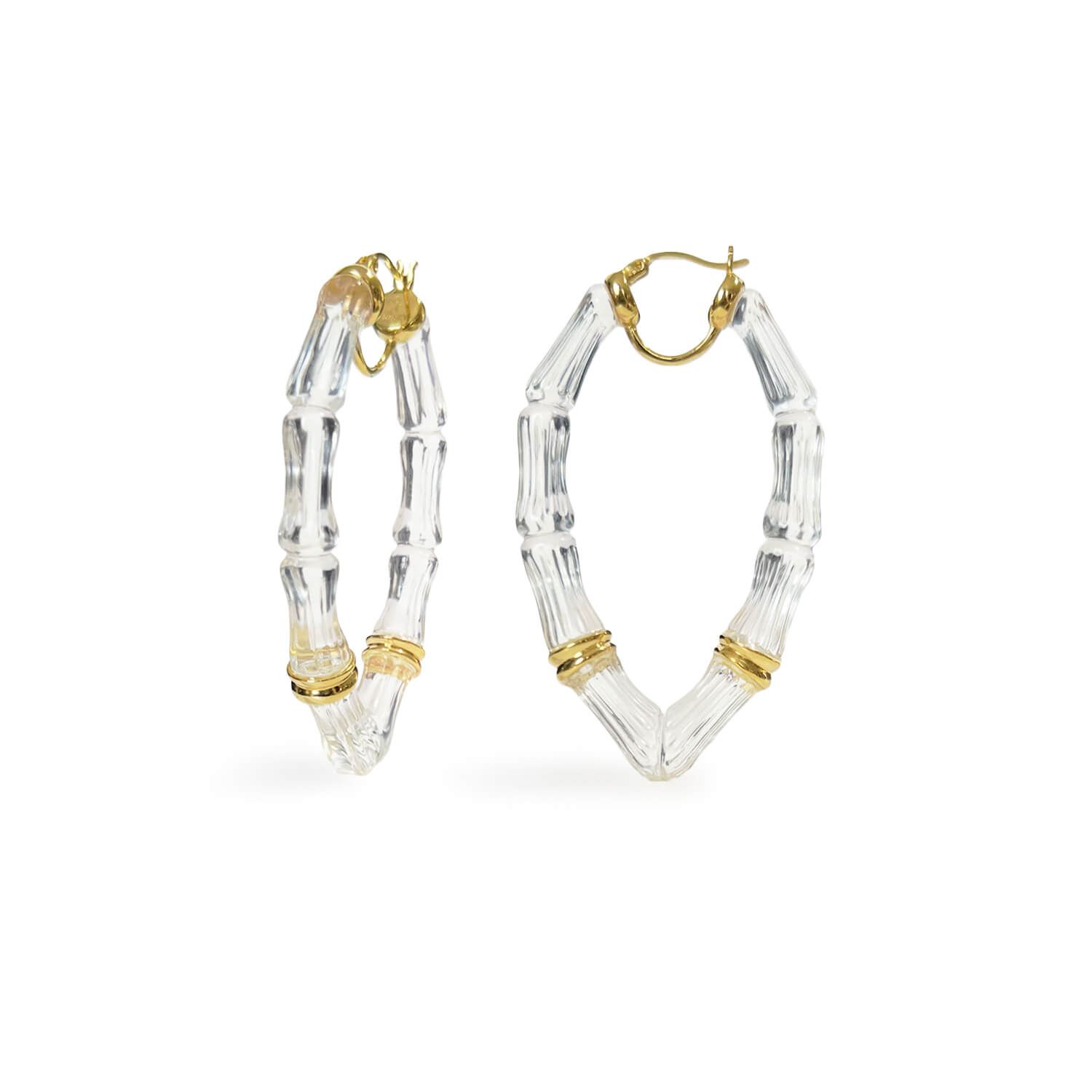Gold & Honey Women's Gold Vivienne Bamboo Hoop Earrings