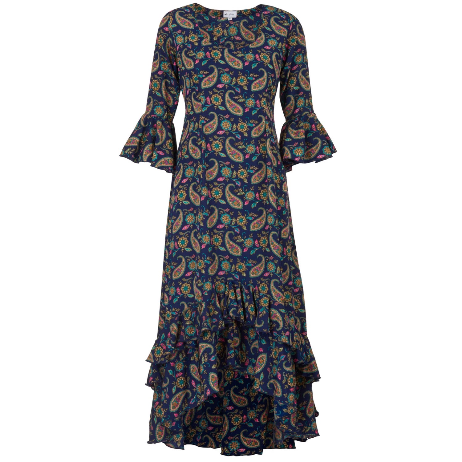 Women’s Blue Victoria Midi Dress In Navy Paisley Small At Last...