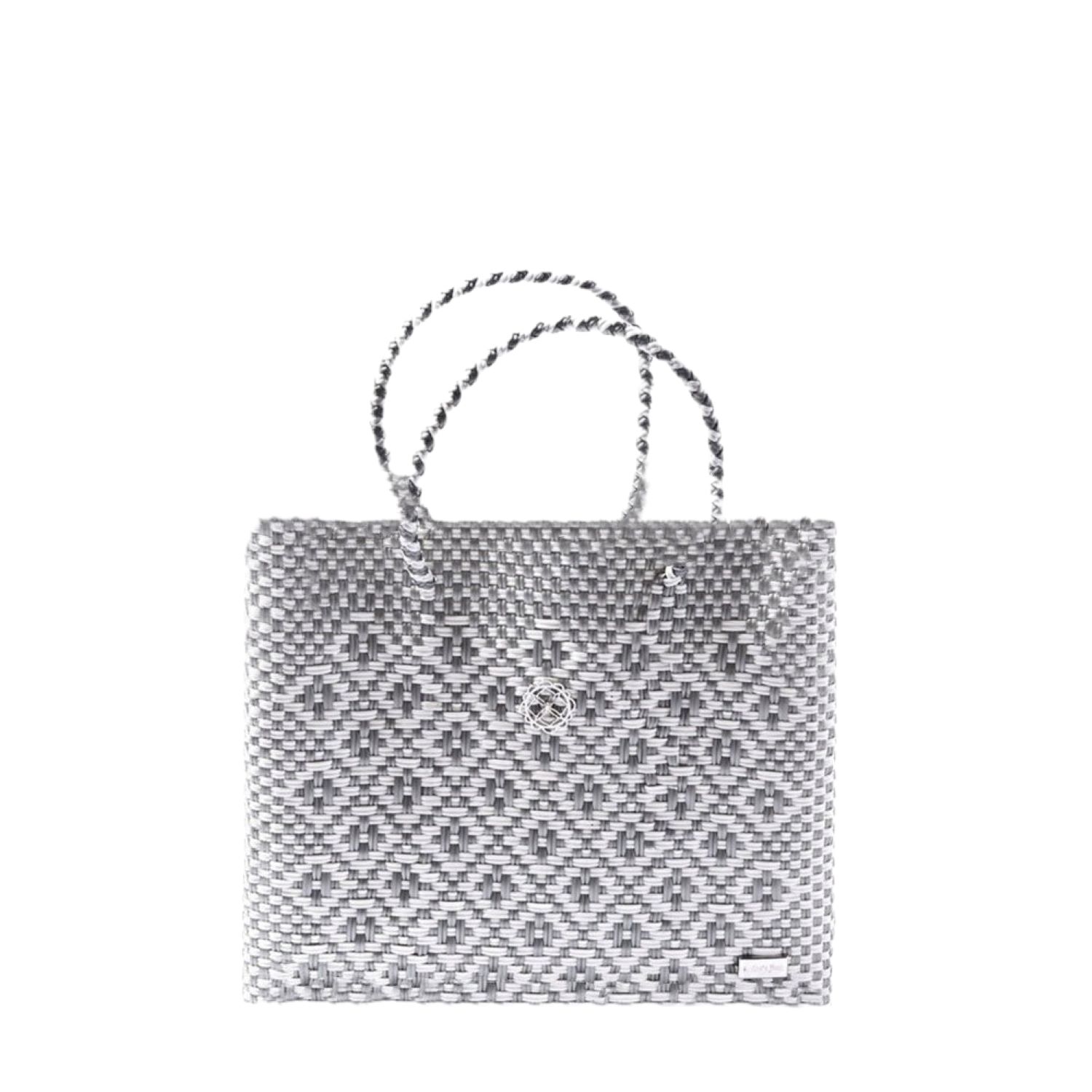 Women’s Grey / White / Silver Small Silver Aztec Tote Bag Lolas Bag