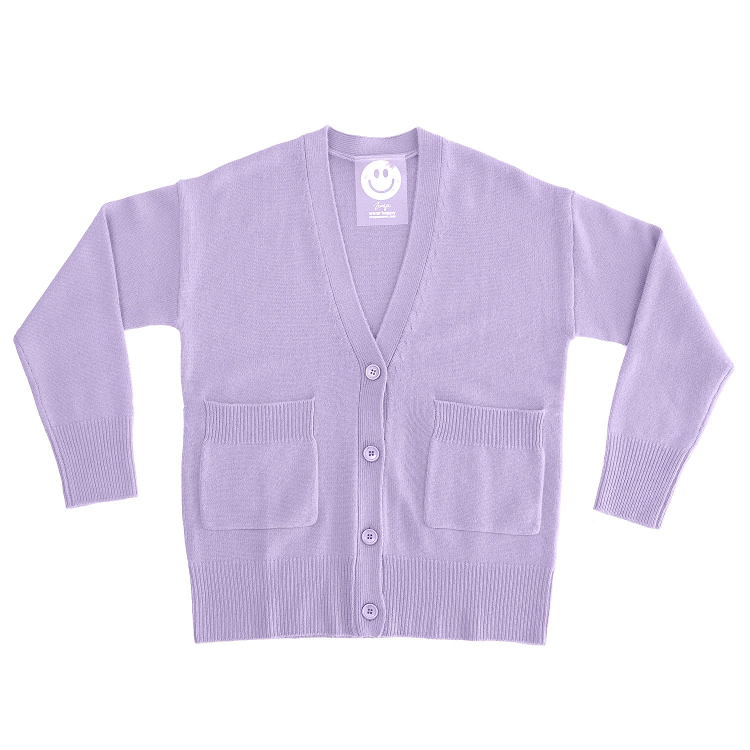 Women’s Pink / Purple Cashmere V-Neck Cardigan - Lavender Medium Zenzee