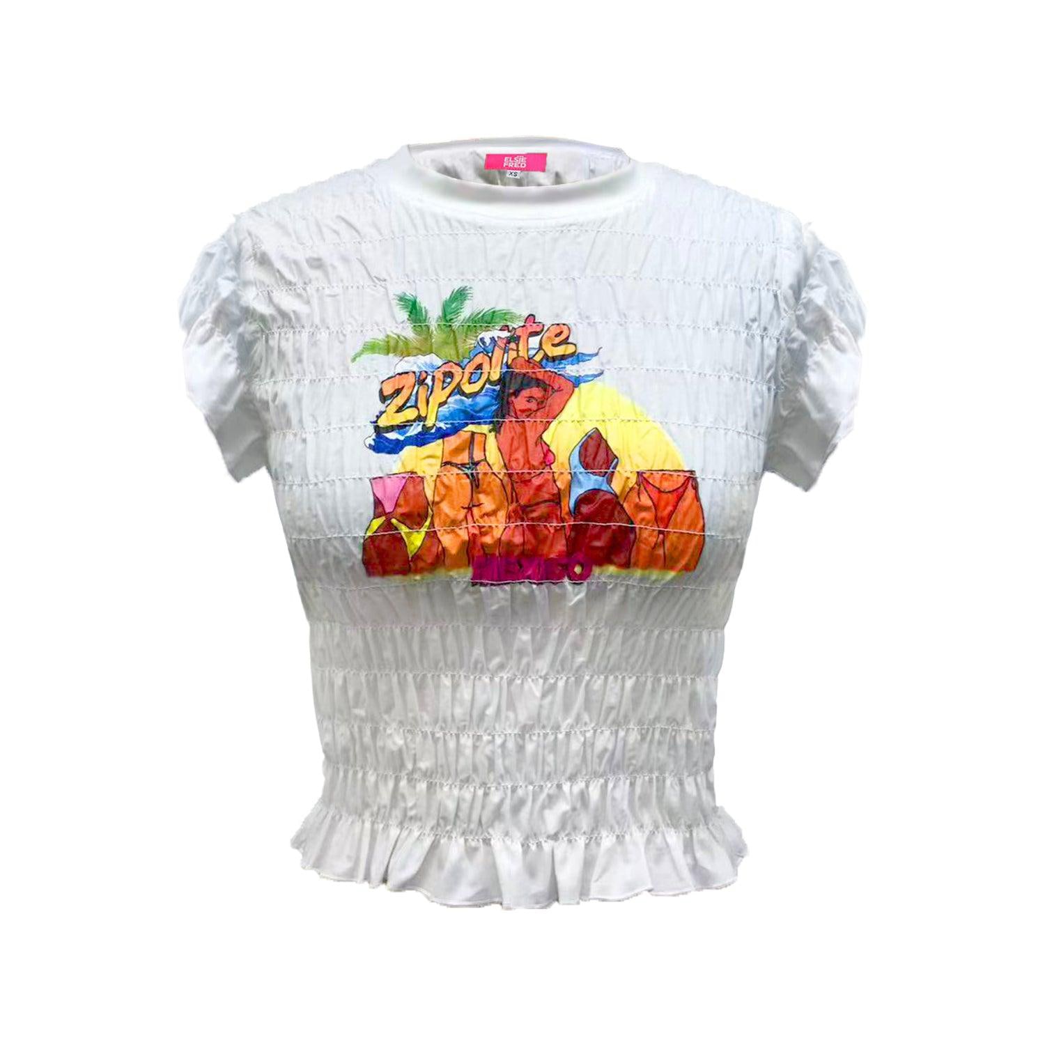 Women’s White The Playa Zipolite Tee Extra Large Elsie & Fred