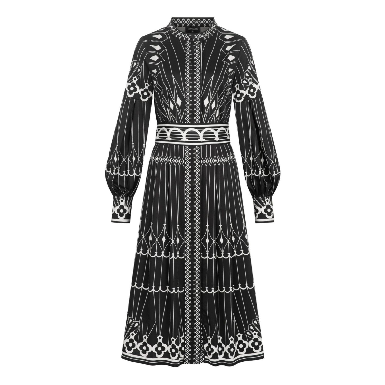 Marianna Déri Women's Black / White Art Deco Shirt Dress Black And White In Multi