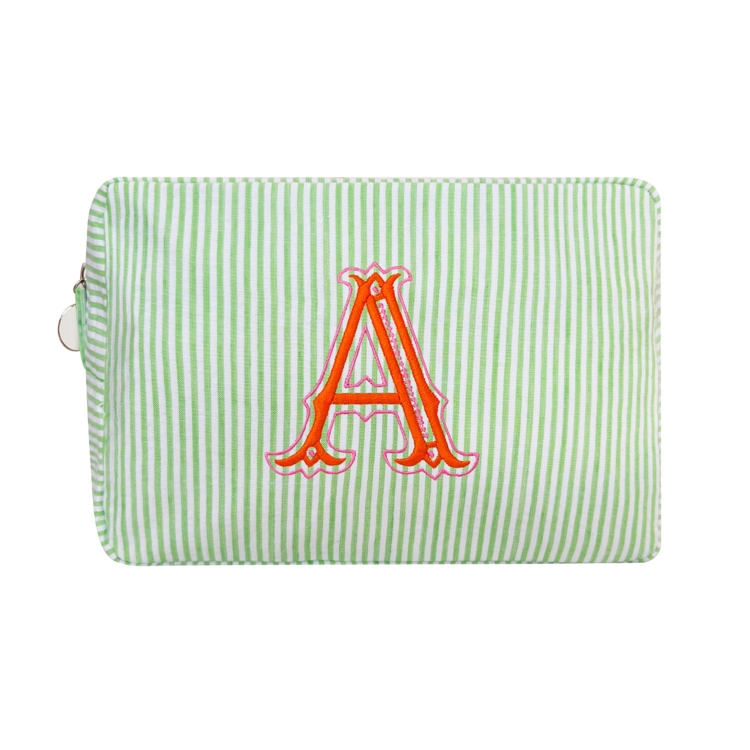 Lilly Loves Green A Alphabet Cosmetic Bag In Green