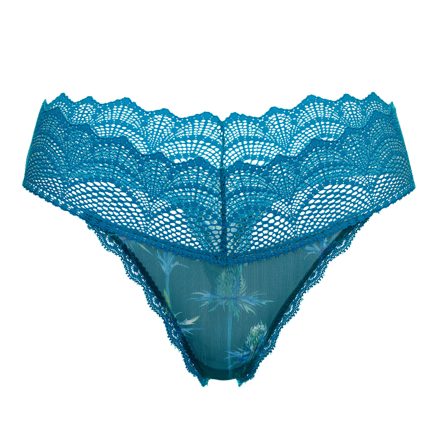 Women’s Green Teal Thistle Thong Limited Edition Extra Small Luciela
